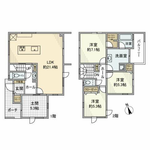 おおたかの森東戸建｜千葉県流山市おおたかの森東４丁目(賃貸一戸建3LDK・--・107.23㎡)の写真 その1