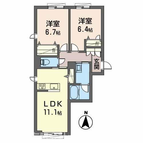 エスポワール木梨103の間取り