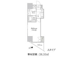 東京都新宿区四谷４丁目（賃貸マンション1R・7階・26.33㎡） その2