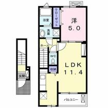 ラフルール 202 ｜ 愛知県春日井市下条町２丁目（賃貸アパート1LDK・2階・42.28㎡） その2