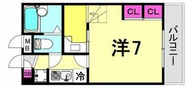 兵庫県西宮市門前町（賃貸アパート1K・2階・19.87㎡） その2