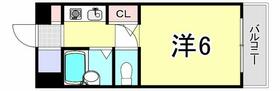 兵庫県神戸市東灘区青木６丁目（賃貸マンション1K・2階・20.52㎡） その2