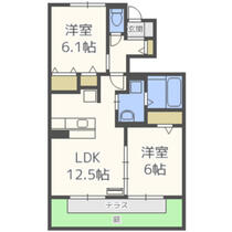 パークサイドタウン　Ｃ棟 103 ｜ 福岡県福津市日蒔野６丁目（賃貸アパート2LDK・1階・56.98㎡） その2