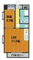 ディープタウンヒルズ 701 ｜ 広島県福山市旭町（賃貸マンション1LDK・7階・39.36㎡） その2