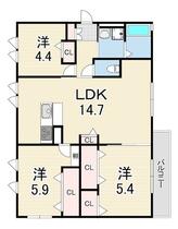 間取り：228059443556