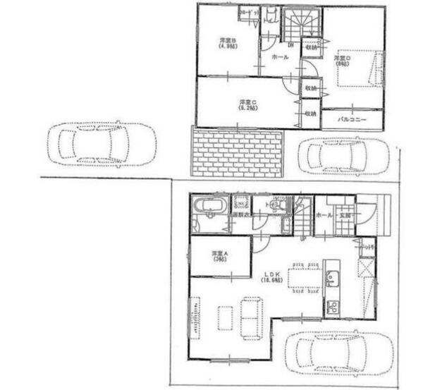 高橋貸家　２号棟｜千葉県流山市大字西平井(賃貸一戸建4LDK・--・91.91㎡)の写真 その2