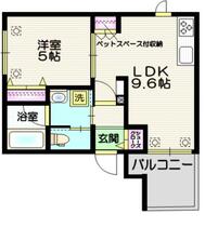 メゾン　ファミリア 202 ｜ 埼玉県川口市芝富士１丁目（賃貸マンション1LDK・2階・37.31㎡） その2