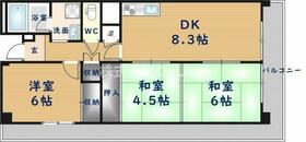 大阪府東大阪市長田中５丁目（賃貸マンション3DK・6階・67.20㎡） その2