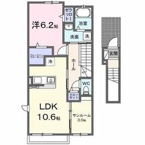 ユイマールＳ 204 ｜ 千葉県松戸市栄町１丁目（賃貸アパート1LDK・2階・51.64㎡） その2
