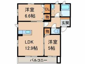 シャーメゾン松ヶ丘  ｜ 和歌山県和歌山市松ケ丘２丁目（賃貸アパート2LDK・2階・58.10㎡） その2