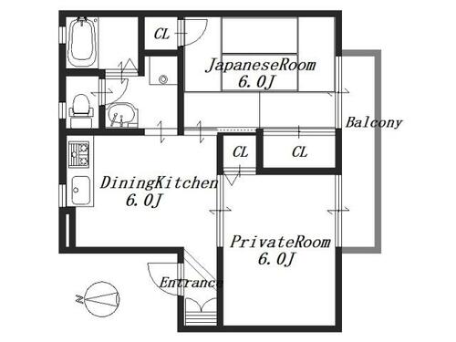 クレセール八木B_間取り_0