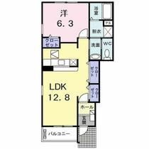 アンジェリカＣ  ｜ 徳島県阿南市向原町下ノ浜（賃貸アパート1LDK・1階・46.49㎡） その2
