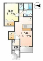 サンシャイン肥後  ｜ 鹿児島県霧島市国分野口西（賃貸アパート1LDK・1階・44.95㎡） その2