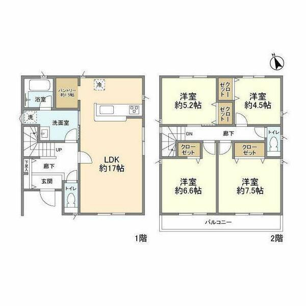 Ｋｏｌｅｔ四街道＃０５｜千葉県四街道市大日(賃貸一戸建4LDK・--・100.23㎡)の写真 その2