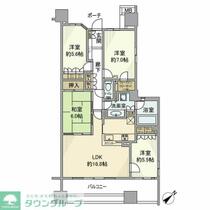 センターフォートＧ棟 661 ｜ 神奈川県横浜市鶴見区駒岡４丁目（賃貸マンション4LDK・6階・92.97㎡） その2