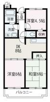 ウィルムサシノ 307 ｜ 埼玉県新座市野火止４丁目（賃貸マンション3DK・3階・56.01㎡） その2