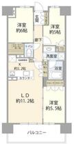 パークホームズ板橋蓮根二番街  ｜ 東京都板橋区蓮根３丁目（賃貸マンション3LDK・8階・69.64㎡） その2