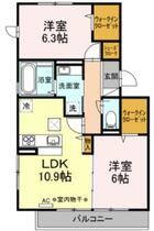 グランドアヴェニュー  ｜ 東京都昭島市大神町３丁目（賃貸アパート2LDK・1階・58.37㎡） その2