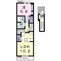 フォンテ－ヌ　Ｎ－Ⅴ  ｜ 奈良県天理市別所町（賃貸アパート1LDK・2階・44.66㎡） その2