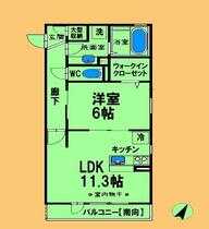 神奈川県相模原市中央区相生１丁目（賃貸アパート1LDK・1階・46.42㎡） その2