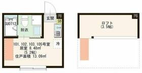 上中里二丁目②Ａ 103 ｜ 東京都北区上中里２丁目（賃貸アパート1R・1階・13.09㎡） その1