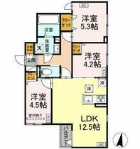 （仮）江戸川区中葛西３丁目ＰＪ 103 ｜ 東京都江戸川区中葛西３丁目（賃貸アパート3LDK・1階・61.39㎡） その2