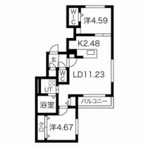 グランベール　（Ｇｒａｎｄｖｅｒｔ） 201 ｜ 北海道札幌市中央区南十九条西９丁目（賃貸マンション2LDK・2階・52.48㎡） その2