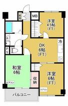 多摩パークパレス 402 ｜ 神奈川県川崎市多摩区堰３丁目（賃貸マンション3DK・4階・54.77㎡） その2