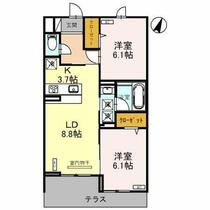 埼玉県さいたま市北区本郷町（賃貸アパート2LDK・1階・56.82㎡） その2