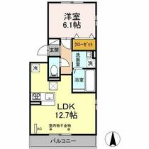 Ｋ‘ｓ　Ｎｏｂｌｅ 101 ｜ 福島県福島市南矢野目字鵯目（賃貸アパート1LDK・2階・44.57㎡） その2