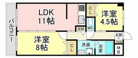 福岡県北九州市八幡西区竹末１丁目（賃貸マンション2LDK・2階・56.70㎡） その2