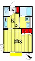 ベルポアン南流山 201 ｜ 千葉県流山市南流山１丁目（賃貸アパート1K・2階・25.77㎡） その2