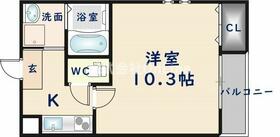 大阪府東大阪市吉田５丁目（賃貸アパート1K・3階・31.04㎡） その2