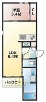 熊本県熊本市中央区坪井５丁目（賃貸アパート1LDK・2階・31.19㎡） その2