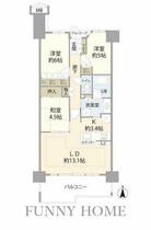 東京都世田谷区船橋２丁目（賃貸マンション3LDK・6階・71.85㎡） その2