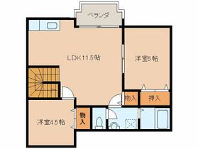 サンハイム 205 ｜ 奈良県橿原市北妙法寺町（賃貸アパート2LDK・2階・58.00㎡） その2