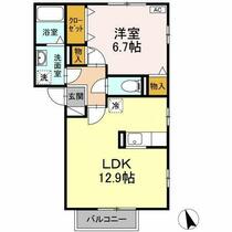 愛知県清須市西市場６丁目（賃貸アパート1LDK・2階・46.37㎡） その2