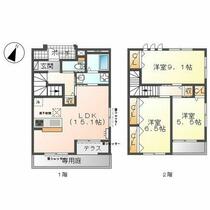 Ｊｉｒｏ佐土 101 ｜ 愛知県豊川市佐土町（賃貸タウンハウス3LDK・--・85.67㎡） その2