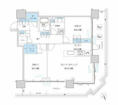 千葉県柏市若柴（賃貸マンション2LDK・24階・74.82㎡） その2