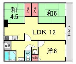 兵庫県神戸市東灘区深江北町１丁目（賃貸マンション3LDK・6階・70.12㎡） その2