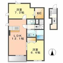 愛知県北名古屋市鍜治ケ一色西二丁目（賃貸アパート2LDK・2階・62.89㎡） その2