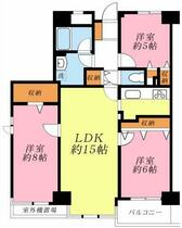 リンデンハイム仲町台 224 ｜ 神奈川県横浜市都筑区仲町台５丁目（賃貸マンション3LDK・2階・75.56㎡） その2