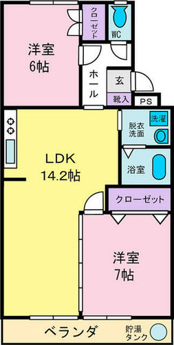 西田グリーンハイツA_間取り_0