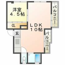 ラルー浜田 302 ｜ 兵庫県西宮市甲子園浜田町（賃貸マンション1LDK・3階・34.00㎡） その2