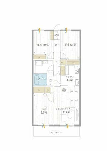 同じ建物の物件間取り写真 - ID:211051780857