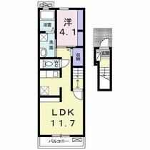 ロベリア 202 ｜ 愛知県名古屋市南区天白町４丁目（賃貸アパート1LDK・2階・40.09㎡） その2