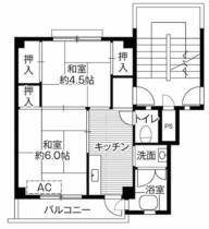 ビレッジハウス田布施２号棟　２Ｋ 0202 ｜ 山口県熊毛郡田布施町大字波野（賃貸マンション2K・2階・33.09㎡） その2