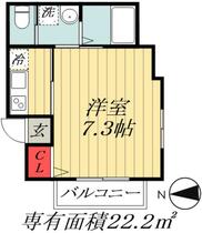 千葉県船橋市本町３丁目（賃貸アパート1K・1階・22.20㎡） その2