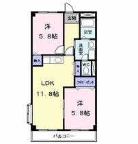 パークサイドパレス 403 ｜ 愛知県あま市本郷花ノ木（賃貸マンション2LDK・4階・55.00㎡） その2