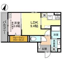 （仮）Ｄ－ＲＯＯＭ本馬越 202 ｜ 新潟県新潟市中央区本馬越２丁目（賃貸アパート1LDK・2階・34.58㎡） その2